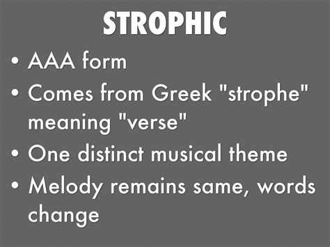 what does strophic mean in music? And is it related to the concept of strophes in poetry?