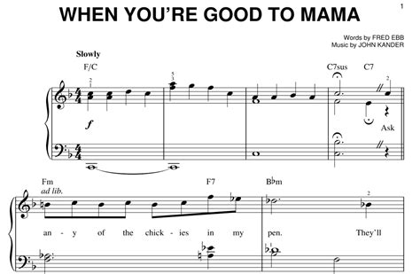 When You're Good to Mama Sheet Music and the Beauty of Harmony